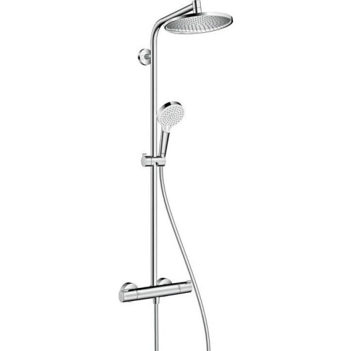 Hansgrohe Crometta S 240 Brusesæt med Termostat, Ø240 mm Hovedbruser Krom, Rain & IntenseRain Stråler billede