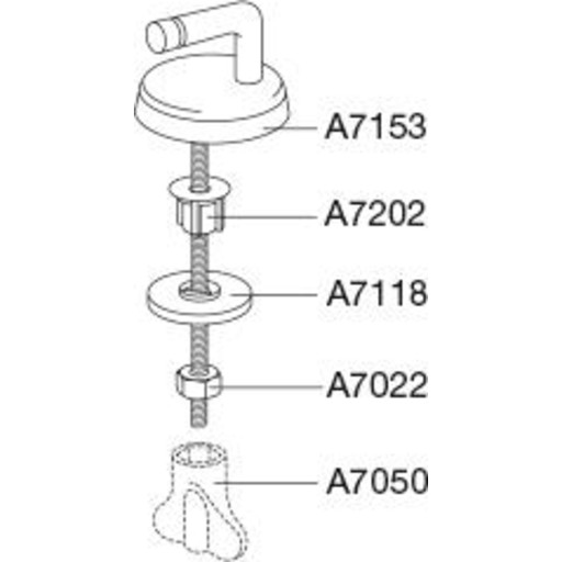 Pressalit beslagsæt til træsæder, lang, rustfri