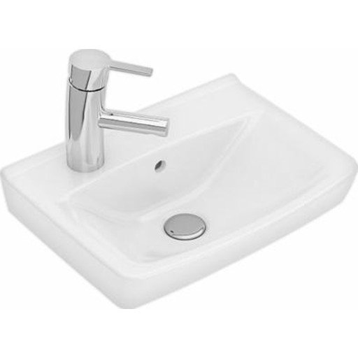 Ifö Spira vask lige 40cm 15048 - hægte/alm. bæringer, hanehul venstre dybde 148