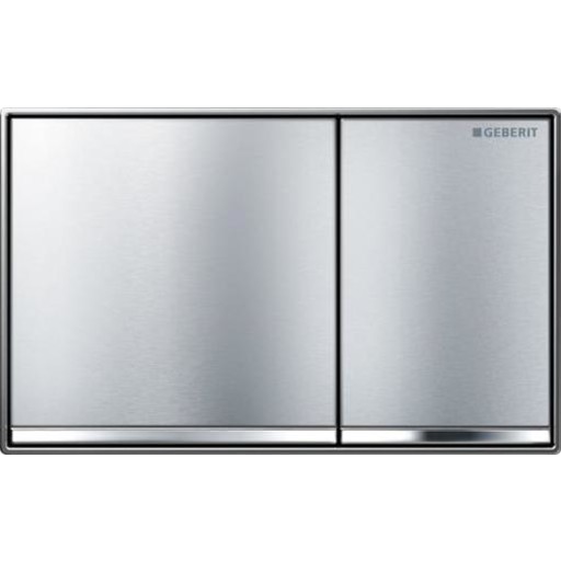 Geberit Omega 60 Square betjeningsplade, børstet krom/krom billede