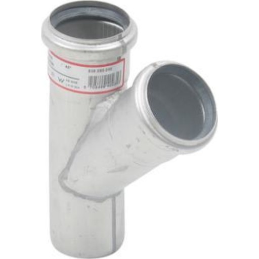 Blücher rustfri 45 grader grenrør Ø75-75 mm - AISI304/EN1.4301