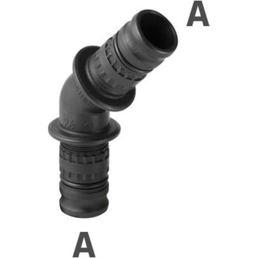 Mepla 45° bøjning 26 mm billede