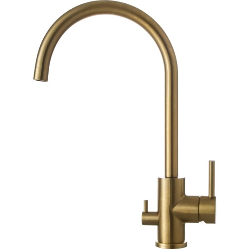 Scandtap Curve D köksblandare, diskmaskinsavstängning, mässing