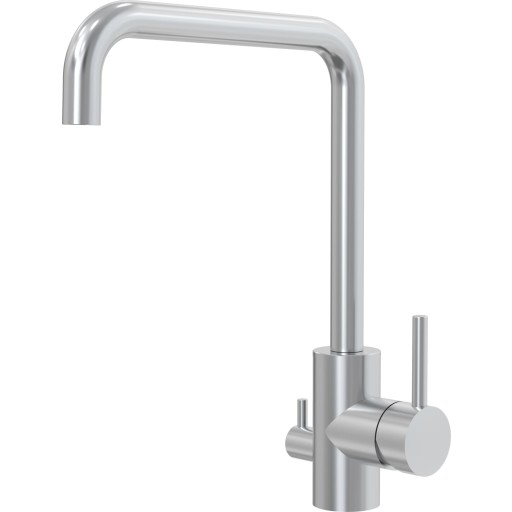 Scandtap Square D köksblandare, diskmaskinsavstängning, stål