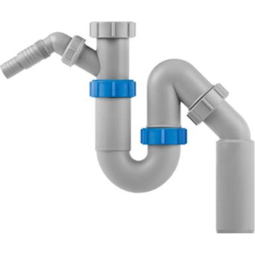 Jafo diskbänksvattenlås, 1 1/2", grå