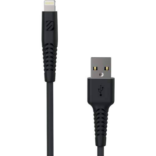 Scosche strikeLINEog#8482; flettet ladekabel 3m, svart, Apple
