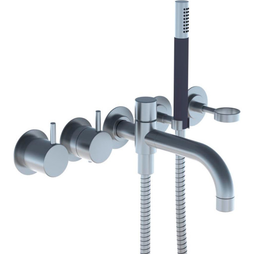 Vola 5141DT8T4 badkarsblandare med duschset, mässing