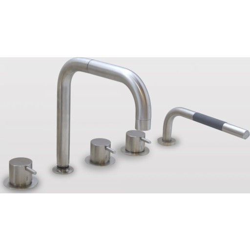 Vola SC11 badkarsblandare med duschset, stål