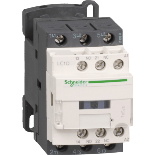 Billede af Scneider TeSys kontaktor LC1D18BD 18A 3P+1, 24V DC