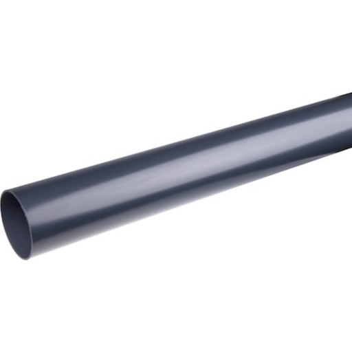 Plastmo nedløbsrør 90 x 6000 mm, grafit billede