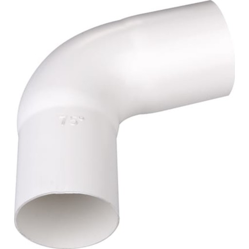 Plastmo bøjning 75 grader / 75 mm, hvid billede