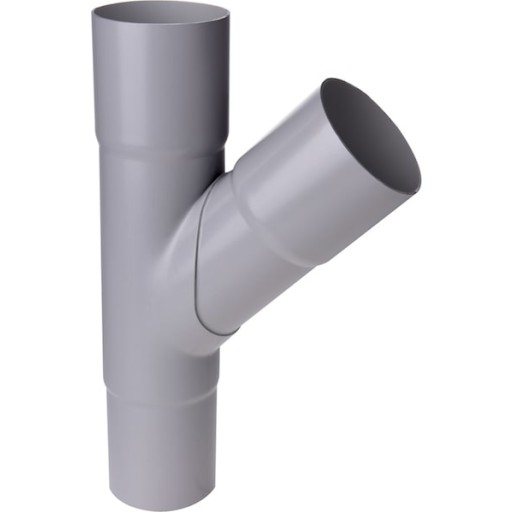 Plastmo grenrør 75 grader / 75 mm, grå billede