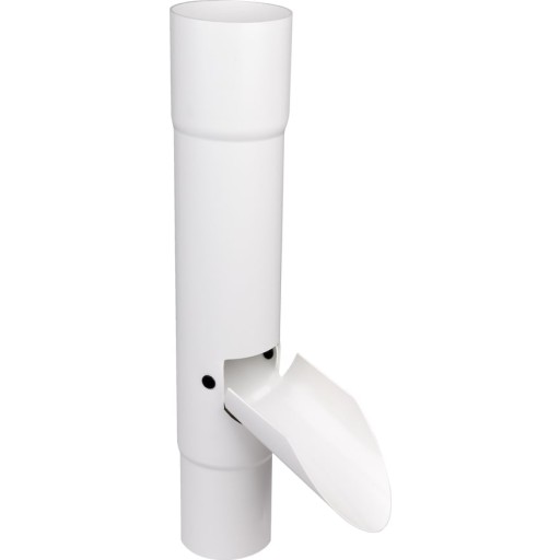 Plastmo vandudviser i hvid med klap og Ø75 mm nedløb