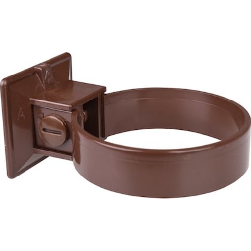 75 mm Plastmo brun plast rørholder 2 stk.