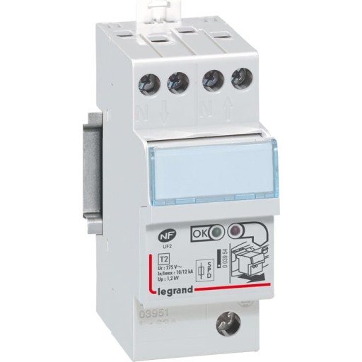 Legrand transientbeskyttelse, type 2, 1P+N, 12 kA billede