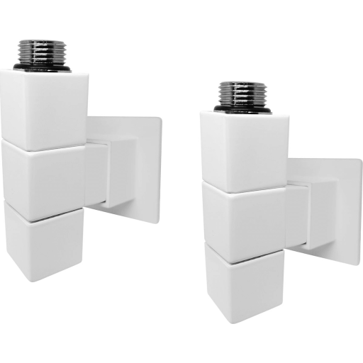 Kriss 4K2 Manuel Plus manuel ventilsæt 1/2´´. Vinkelløbende, med firkantede flanger. Hvid