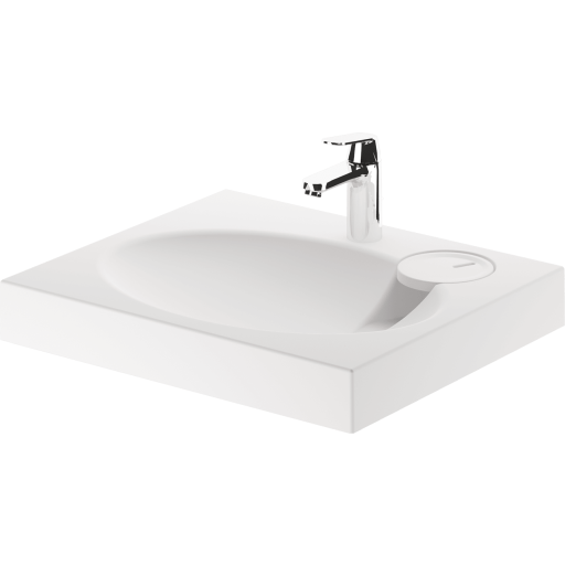 Claro Mini håndvask, vandhane, hvid billede