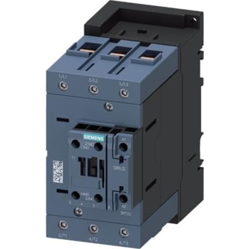 Billede af Kontaktor 110A 55KW 3P+1NO+1NC 24V AC skrue 3RT2047-1AB00