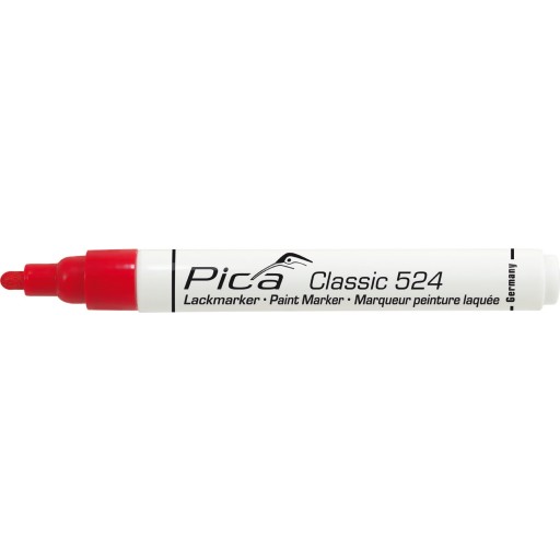 Pica Classic Industrial Paint Marker, 2-4mm bullet tip, red