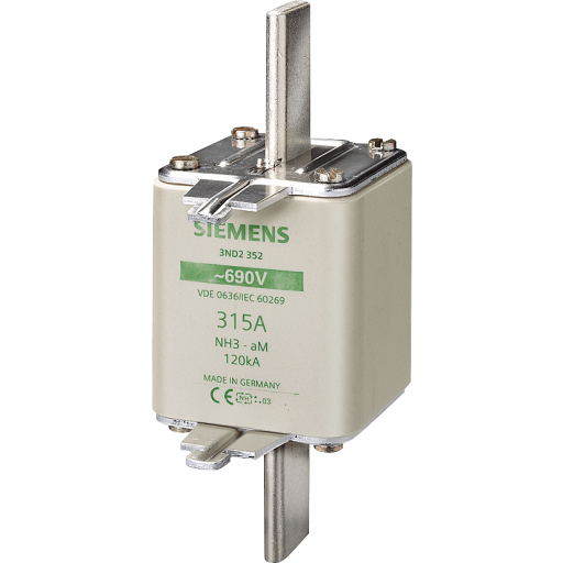 3 stk Sikring NH 3-AM 630A, AC 690V, 3ND1372