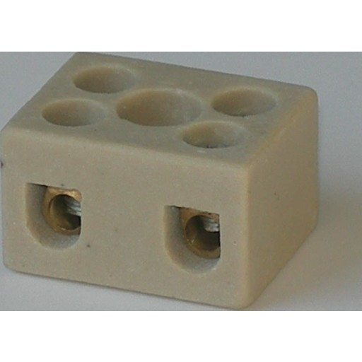 80 stk Kronesokkel porselen 2-polet, solid 6 mm² / multicore 4 mm²
