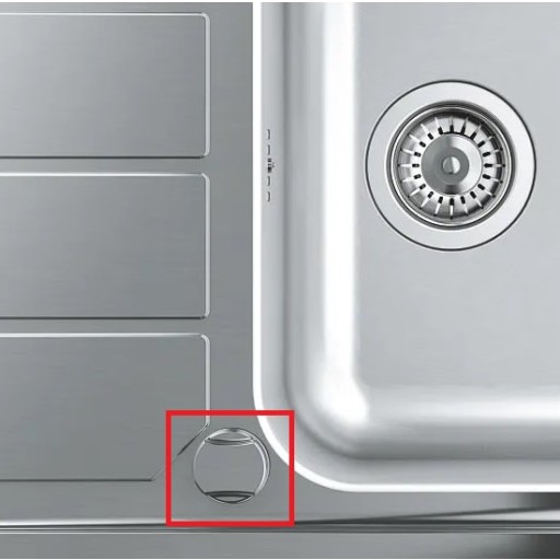 Grohe drejeknap, rund, rustfrit stål