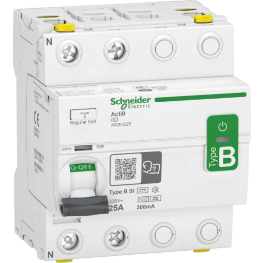 Billede af RCCB PFI afbryder 2P, 25A, 300mA, B-SI, AC/DC