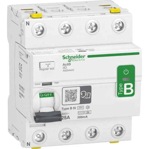 Billede af RCCB PFI afbryder 4P, 25A, 300mA, B-SI, AC/DC