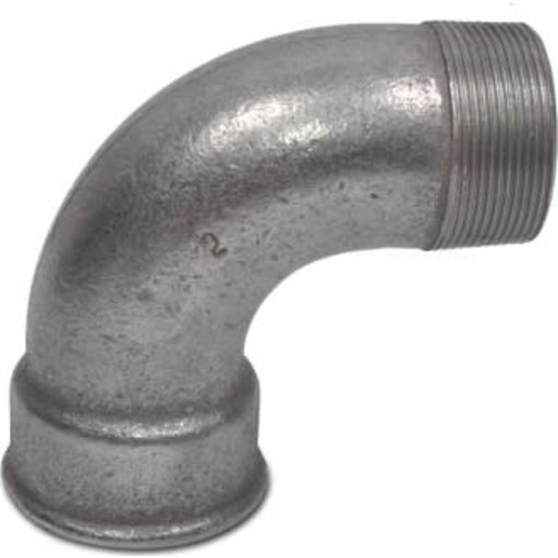 +GF+ Bøjning 90° sort kort muffe/nippel 3/8