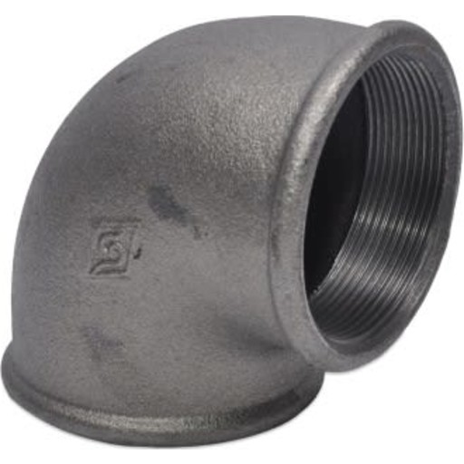 Georg Fischer vinkel 90 ° sort 3/4´´ muffe-muffe