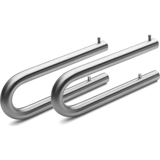 D line hyldebeslag, børstet rustfrit stål