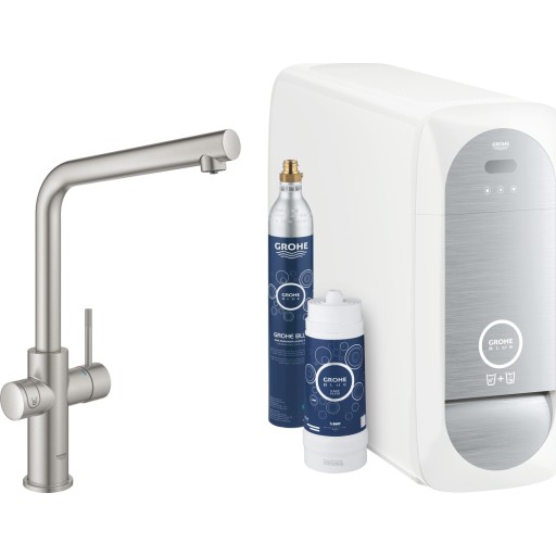 Grohe Blue Home køkkenarmatur, afkølet vand, brus, stål billede