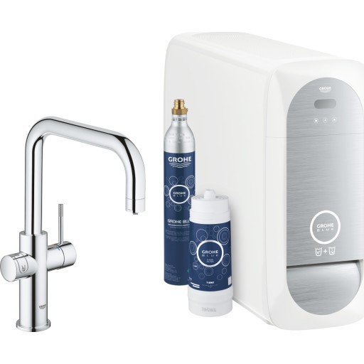 Grohe Blue Home köksblandare, kylt vatten, kolsyrat vatten, krom