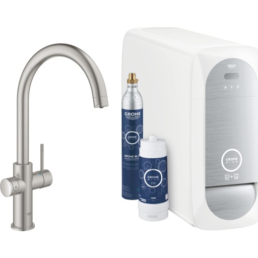 Grohe Blue Home køkkenarmatur, afkølet vand, brus, stål billede