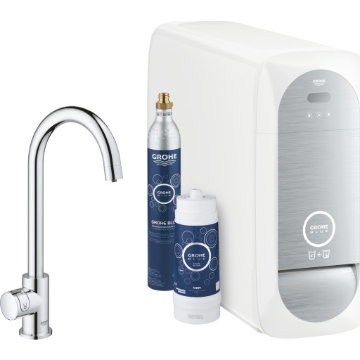 Grohe Blue Home Mono køkkenarmatur, afkølet vand, brus, krom