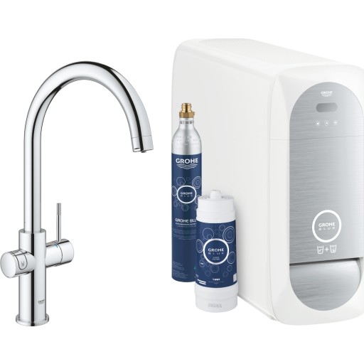 Grohe Blue Home köksblandare, kylt vatten, kolsyrat vatten, krom