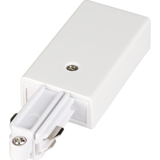 Tilslutning 1F, jord til højre, til påbygningsskinne, mat-hvid