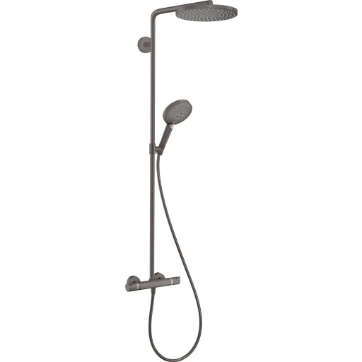 hansgrohe Raindance select S 240 PowderRain showerpipe 1jet, Børstet sort krom