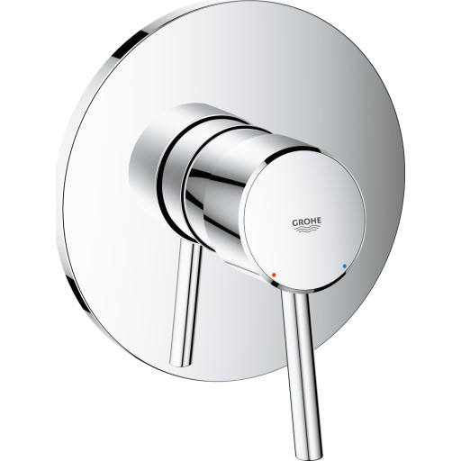 GROHE Concetto, Brusebad, Krom, Metal, Dørgreb, Enkelt, Keramisk