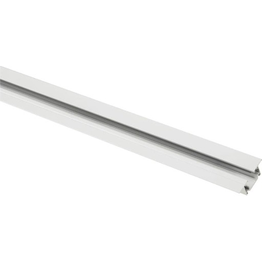 Strmskinne 1F 230V, 2 meter, mat hvid, indbygning