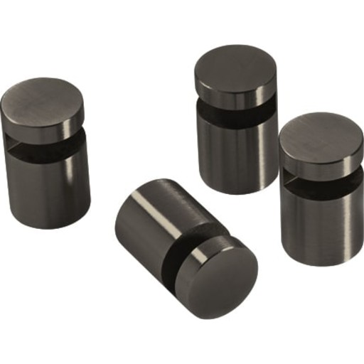 Pressalit spejlbeslag, sort krom, 4 stk billede