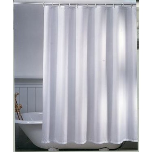 Van Der P Unicolor badeforhæng, 90x200 cm, hvid