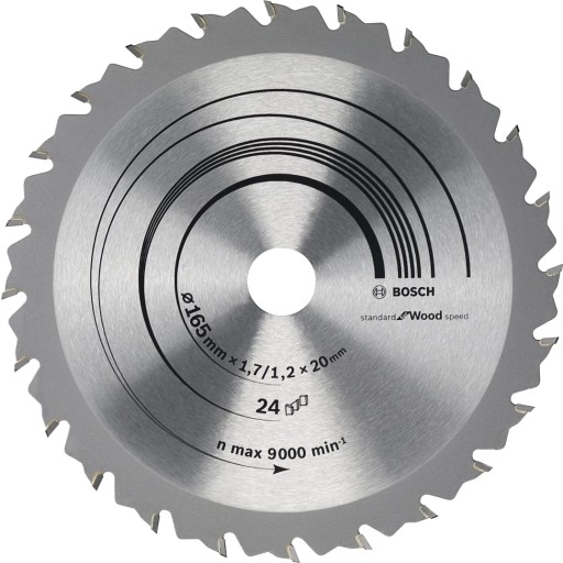 Bosch Rundsavsklinge Ø165x1,7x20 24t Speedline - 2608642601