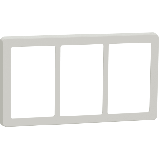 LK Fuga Design ramme 63 base 3x1,5 modul, lysegrå billede