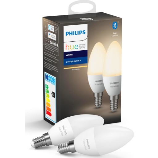 Philips Hue White E14 kronljuslampa, 2-pack