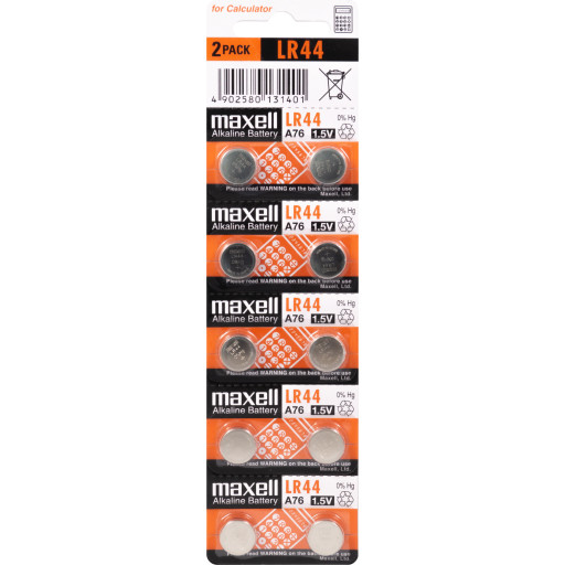 Maxell LR44 Alkaline Batterier - 10 stk. Hus &amp; hage > SmartHome &amp; elektronikk