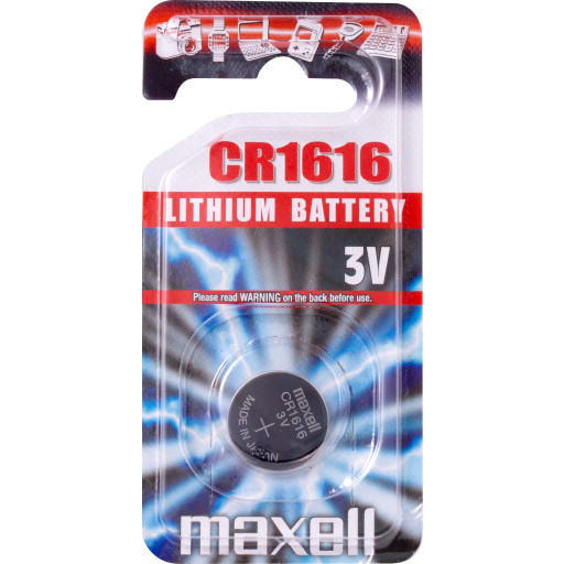 Maxell CR1616 Lithium Batteri - 1 stk. Hus &amp; hage > SmartHome &amp; elektronikk