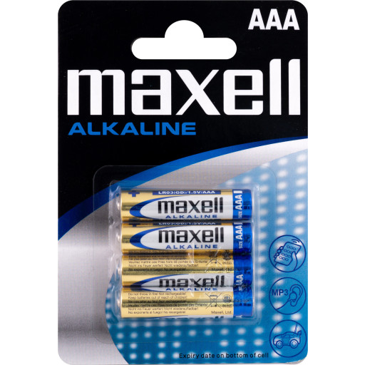 Maxell AAA Alkaline Batterier - 4 stk. Hus &amp; hage > SmartHome &amp; elektronikk