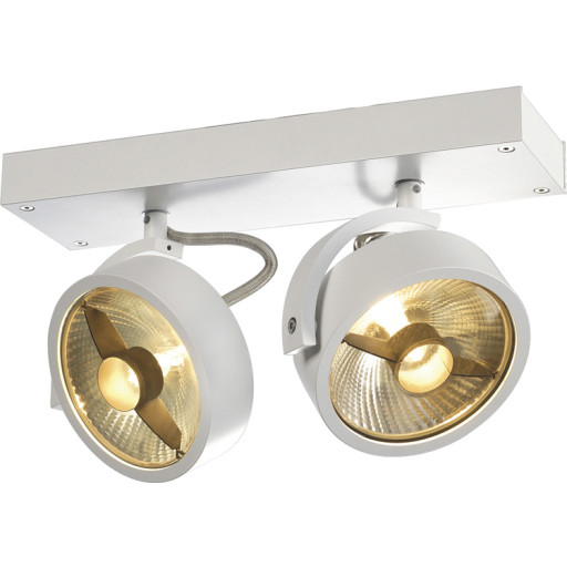 Kalu 2 Qpar Taklampa Matt Vit Es111 Max. 2x75w
