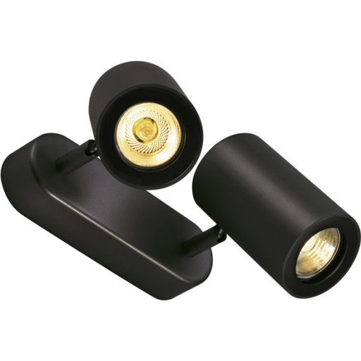 ENOLO B Vägg- och taklampa dubbel svart 2x GU10 max. 2x 50W